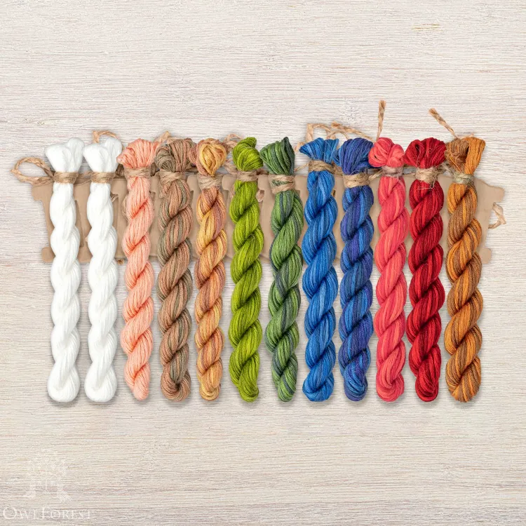 Набор ниток OwlForest для схемы «У самовара» (ПНК им. Кирова)