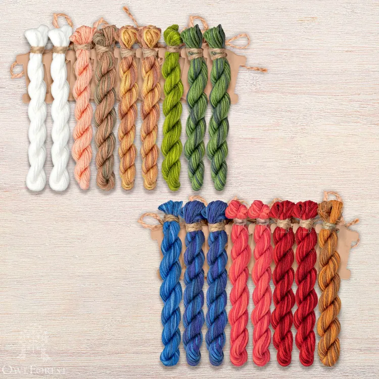 Набор ниток OwlForest для схемы «У самовара» (ПНК им. Кирова)