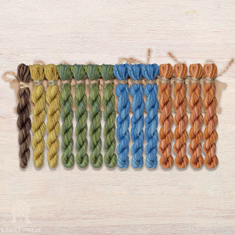 Набор ниток OwlForest для схемы «Народная мудрость» (DMC)