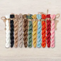 Набор ниток OwlForest для схемы «Ежиная полянка» (ПНК)