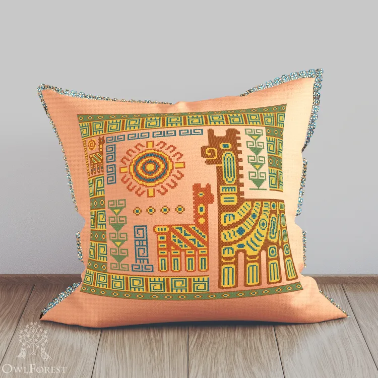 Электронная схема «Индейские мотивы. Ламы» 5 цветов