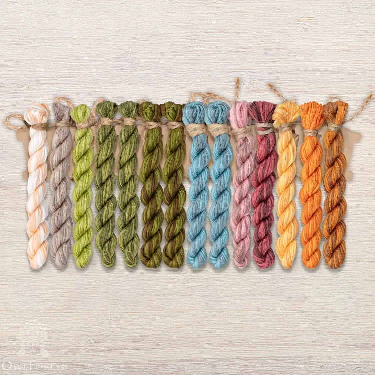 Набор ниток OwlForest для схемы «Северное лето» (ПНК) 