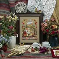 Схема для вышивания «Лесные домишки. Гусь и Лиса» 