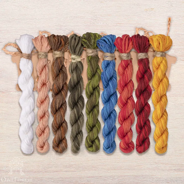 Набор ниток OwlForest для схемы «В гостях у Банника» (DMC)