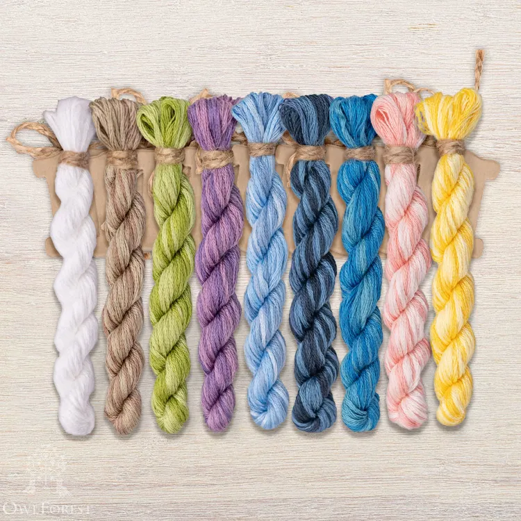 Набор ниток OwlForest для схемы «Ласточки» (DMC)