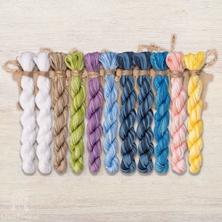 Набор ниток OwlForest для схемы «Ласточки» (DMC)