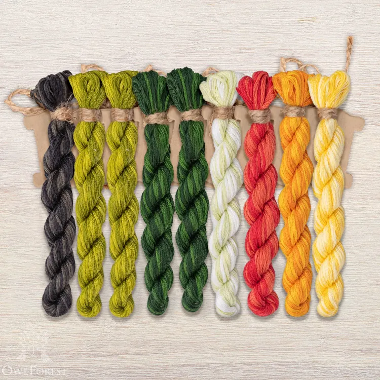 Набор ниток OwlForest для схемы «Арбузное лето» (DMC)