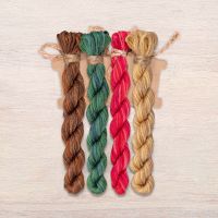 Набор ниток OwlForest для схемы «Ночные трели гранатовых птиц» (DMC)