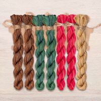 Набор ниток OwlForest для схемы «Ночные трели гранатовых птиц» (DMC)