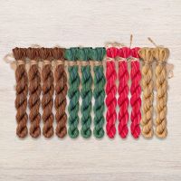 Набор ниток OwlForest для схемы «Ночные трели гранатовых птиц» (DMC)