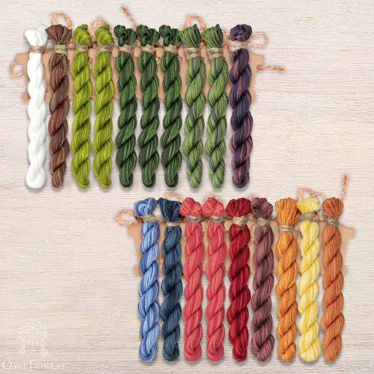 Набор ниток OwlForest для схемы «Ягодный шар» (ПНК)