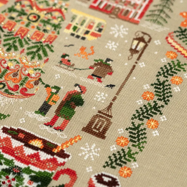 Схема для вышивания «Городская ёлка» 