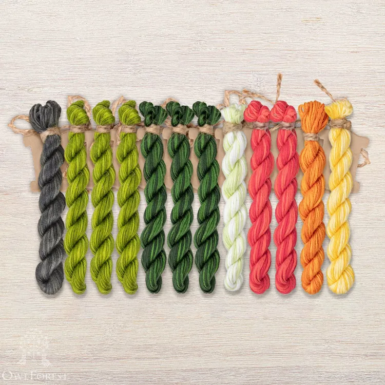 Набор ниток OwlForest для схемы «Арбузное лето» (ПНК)