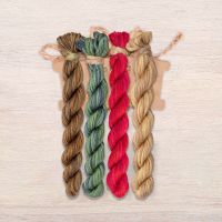 Набор ниток OwlForest для схемы «Ночные трели гранатовых птиц» (ПНК)