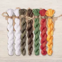 Набор ниток OwlForest для схемы «Кофейня «Бодрое утро!!!» (DMC)