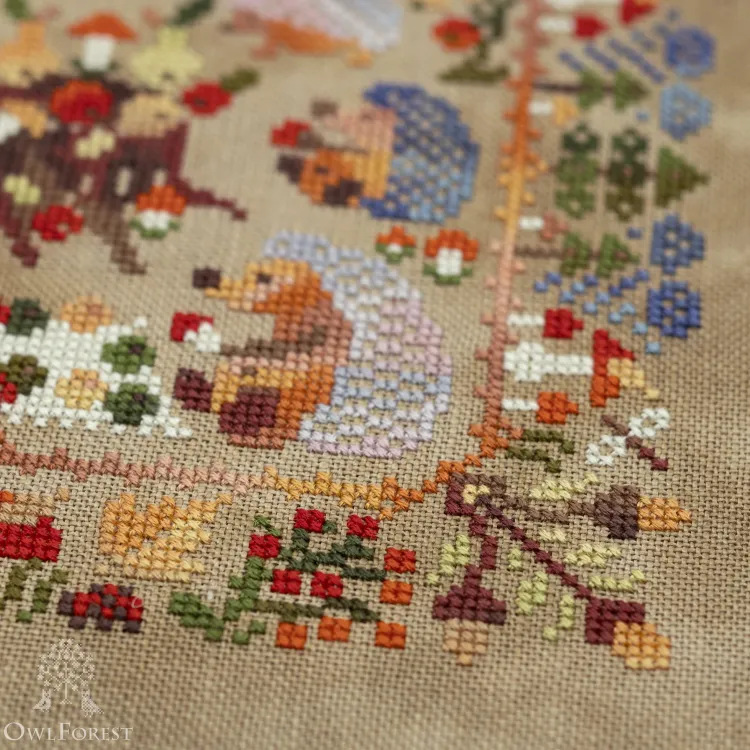 Схема для вышивания «Маленький лесной народец. Ёжики» 