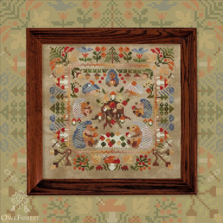 Схема для вышивания «Маленький лесной народец. Ёжики» 